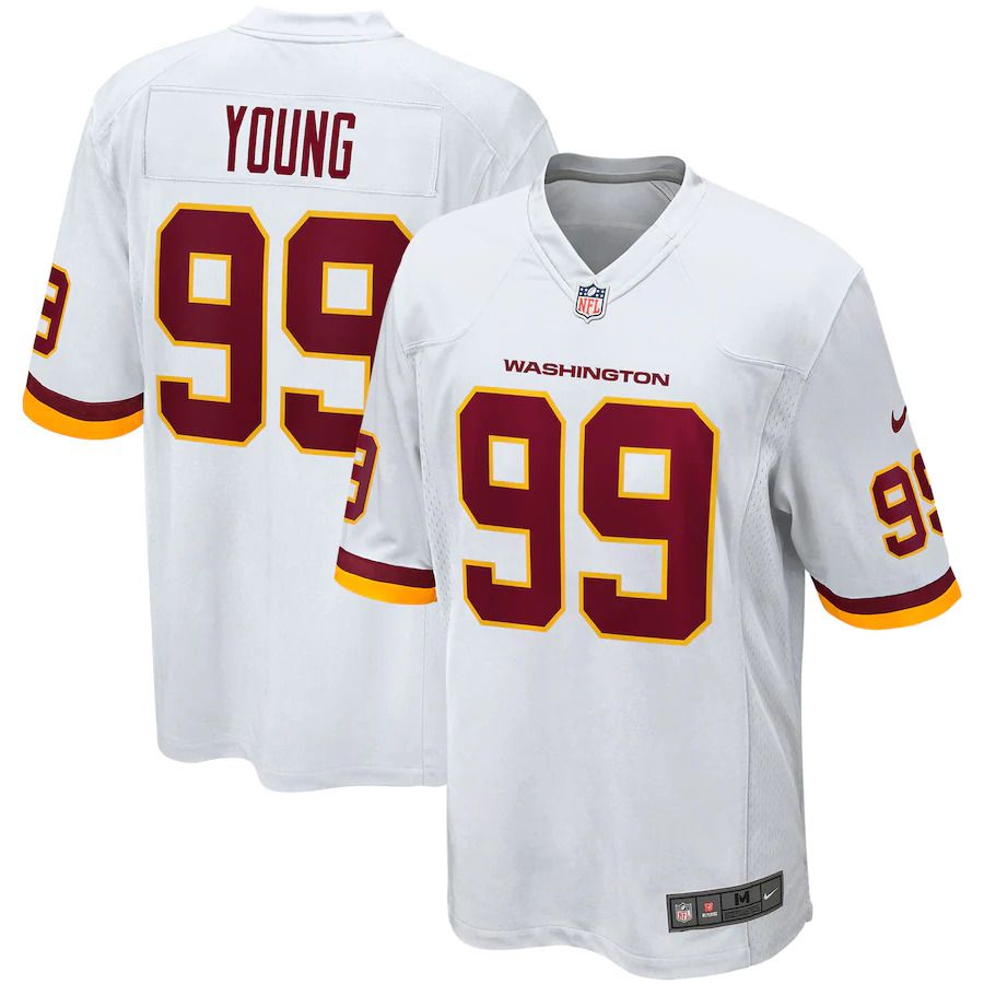 Men Washington Redskins 99 Chase Young Nike White Player Game NFL Jersey